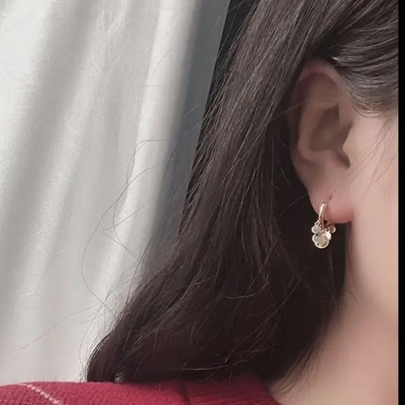 ⭐️Silver Petite tassel Hoop Huggies - Picture 7 of 13